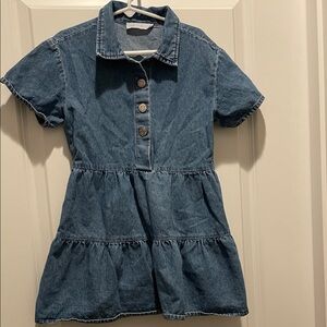 Zara Blue Denim Shirt Dress